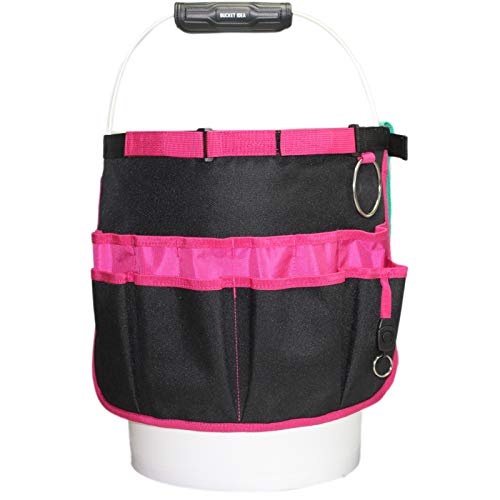 MELOTOUGH Bucket Caddy Organizer Bucket Tool Organizer for Garden Tools Fit 3.5 to 5 Gallon Bucket, Garden Kneeling Pad, 1" Thick Soft NBR Foam Kneeling Pads for Gardening, Cleaning, Work
