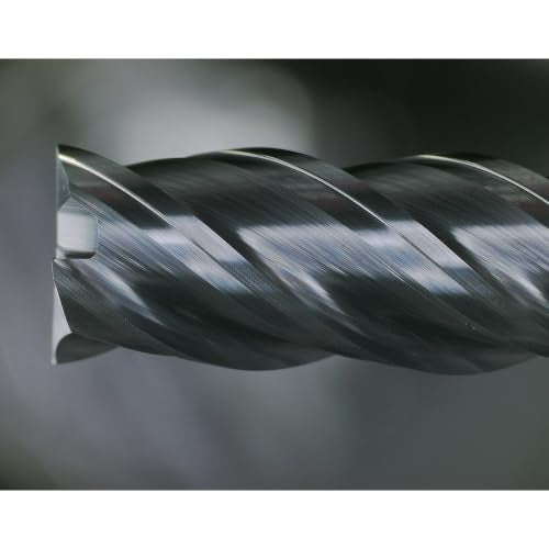 HEME Tools Welded Carbide End Mill Square Milling Cutter for Alloy Steels, Cast Iron, Hardened Steel Cutting- 4 Flutes, 1/2 Shank (1/2-3″ 1-Piece Pack) 1/2-3"4F 1PC