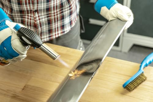 Högert Technik - Soldering torch - Gas burner for household, catering, fishing, craft and car workshops - Piezo ignition - Burner with butane/propane butane gas - easy and safe to use No start-stop function