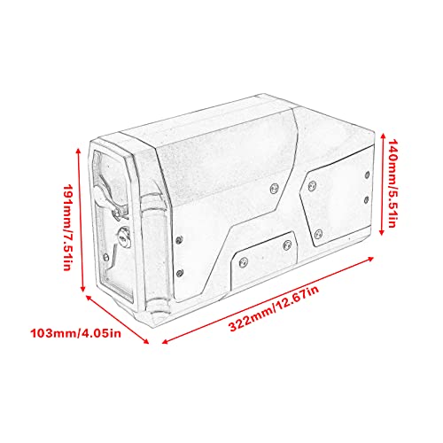 Motorcycle Tool Box Compatible with BMW R1250GS/ADV R1200GS/ADV 2003-2023 black