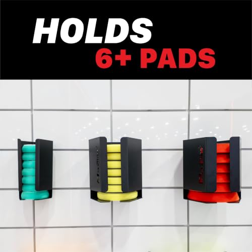 Maxshine Universal 5" Foam Pad Holder Mini – Wall-Mounted Polishing Pad Organizer for 6+ Foam Pads – Heavy-Duty Metal Storage Rack for Garage & Mobile Detailing (Logo) 5" Mini (6+ Pads) Logo