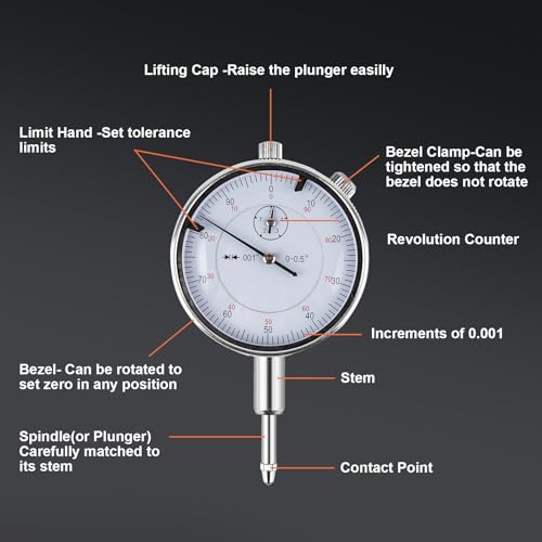 Dial Bore Gauge Set with 2"-6" Range, 0.001" Accuracy