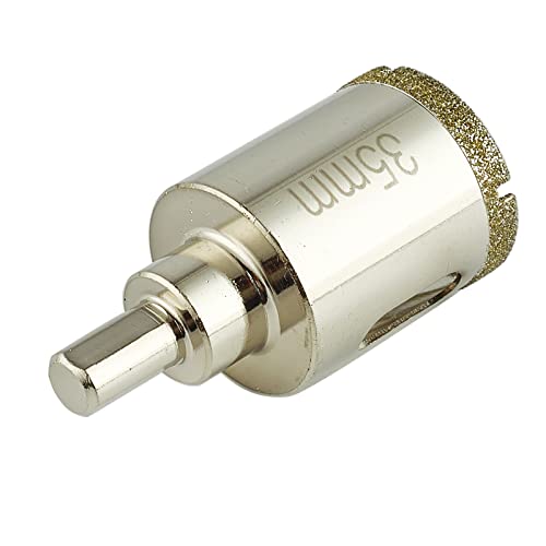 4 1/2 Inch + 1 3/8 Inch Diamond Hole Saw with Pilot Bit, Tile Hole Saw with Guiding Drill Bit in The Center for Glass, Porcelain Tile,Ceramics, Marble and Granite