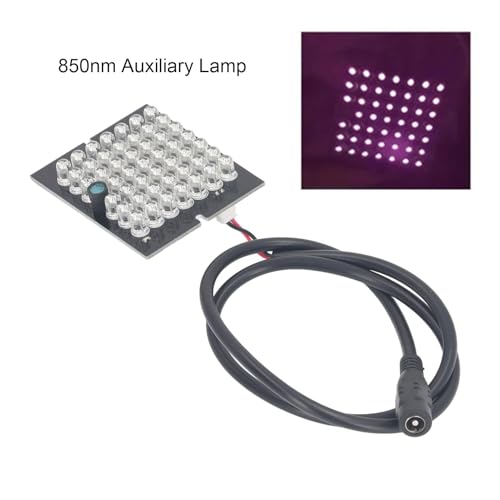 IR Infrared LED Board, 48 LED IR Spotlight 850 nm IR Lighting, DC12 V Infrared Illuminators, Infrared Light IR Board Module, for CCTV Security Camera Indoor