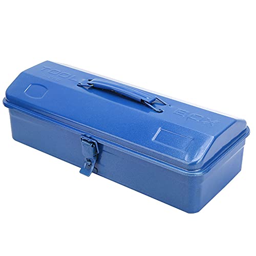 Thickened Metal Tool Box, Portable Empty Toolbox with Handle, Self Locking Buckle, Multifunction Heavy Duty Trunk Tool Storage Organizer for Home, Garage, Workshop (37 * 16 * 11 (350)) common