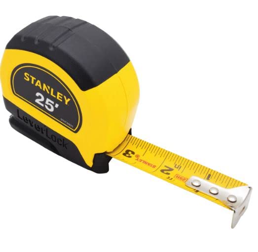 Stanley STHT30825 LeverLock Tape Rules, 1" x 25', Yellow