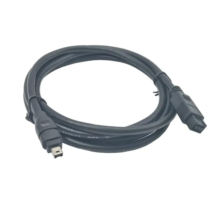 Herfair Firewire Cable IEEE 1394 9Pin to 4Pin Wire Firewire 800 to 400 Cable for DV Camera Camcorder (6ft, 9Pin Firewire 800 to 4Pin Firewire 400)
