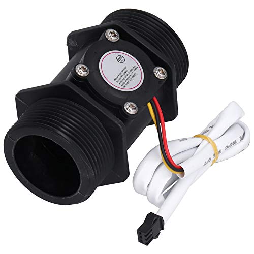 Fafeicy Water Flow Sensor Hall Turbine Flowmeter 47mm, DC3.5-24V
