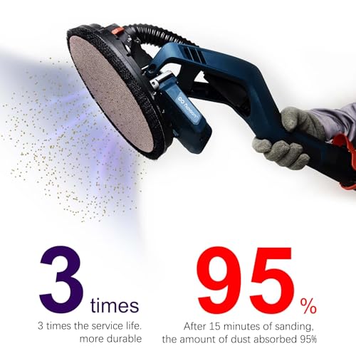 9 Inch Sanding Disc Drywall Sandpaper, Dust Free Sanding Drywall Sander Pads, 15 Pack 220 Grit