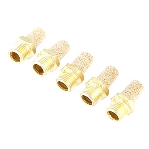 25 Pieces/Set Solenoid Valve Pneumatic Silencer Filter Silencer G1/8 Male Thread Pneumatic Air Outlet Noise Filter