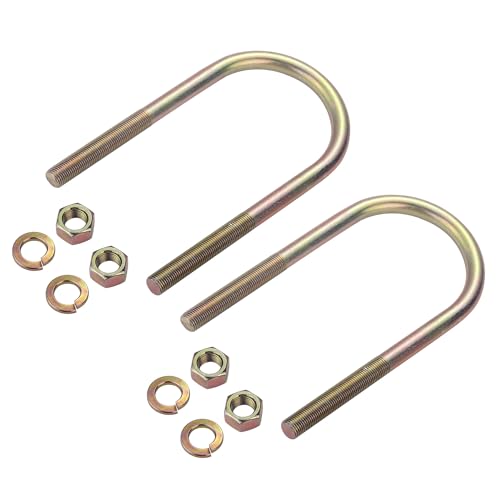 Trailer U Bolt Kits for 3" Round Trailer Axle,Spring U-Bolt Kit,1/2" Round Suspension U-Bolts 6.5" Long,4 Pack (4) 4