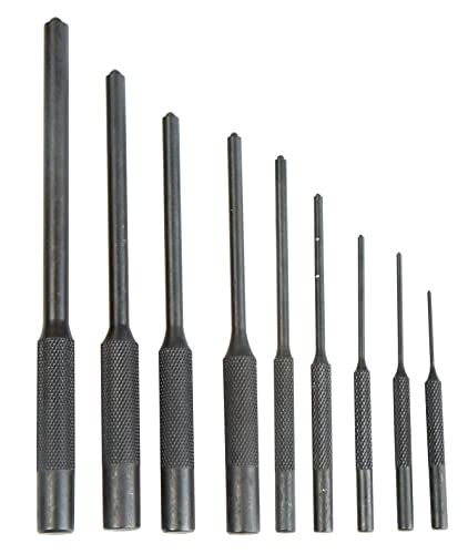 Wheeler Master Roll Pin Punch Set with Dual Sided Hammer, Roll Pin Punches and Starters, Storage Case for Gunsmithing, silver