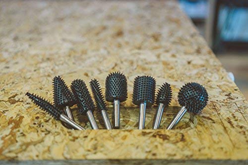 Kutzall Extreme Cylinder Rotary Burr, 1⁄4" Shaft, Very Coarse - Wood Carving Bit for Bosch, DeWalt, Milwaukee. Abrasive Tungsten Carbide, 3⁄4" (19mm) Dia. X 1" (25.4mm) Length, CX-34C ‎Extreme - Very Coarse ‎Head Diameter: 3⁄4", Head Length: 1"