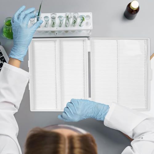 Scientific Preparation Box for 100 Slides, Plastic Box, Slide Box