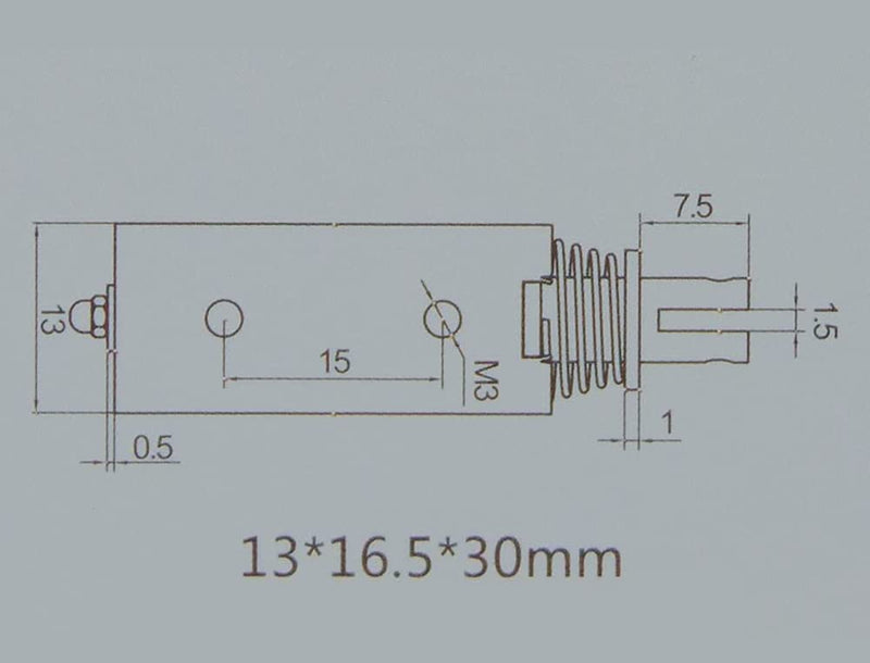 12V DC Electromagnet Automation Control 300mA DC Pull Electromagnet 5N Retractable Range 10mm 12V