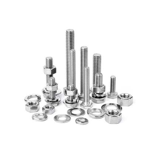 212Pcs Nuts and Bolts Assortment kit,1/4-20, 5/16-18, 3/8-16 Stainless Steel Machine Screws Set，Assorted Bolts Nuts and washers kit with case