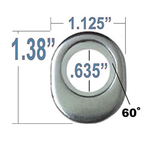 20 Open End ET Conical Lug Nuts 1/2"-20 with Offset Washers 0.31" Shank 0.62" Dia 1.06" Length