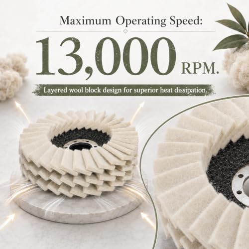 12 Pcs Wool Polishing Wheel Disc and Polishing Compounds Set