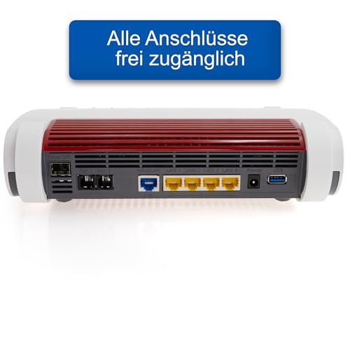 Wall Mount for Fritzbox 7690 6670 5690 5590 Fiber, 4690 & 7590 AX - Sturdy Bracket for Better Ventilation & Secure Holder Even Under Table and Ceiling - Not for 7590 (without AX)
