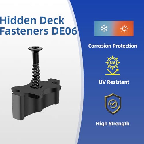 Hidden Deck Fasteners Composite Plate with Stainless Steel Screws for Universal Composite Decorative Plate Clamps and Drill Bits (600PCS) 600PCS