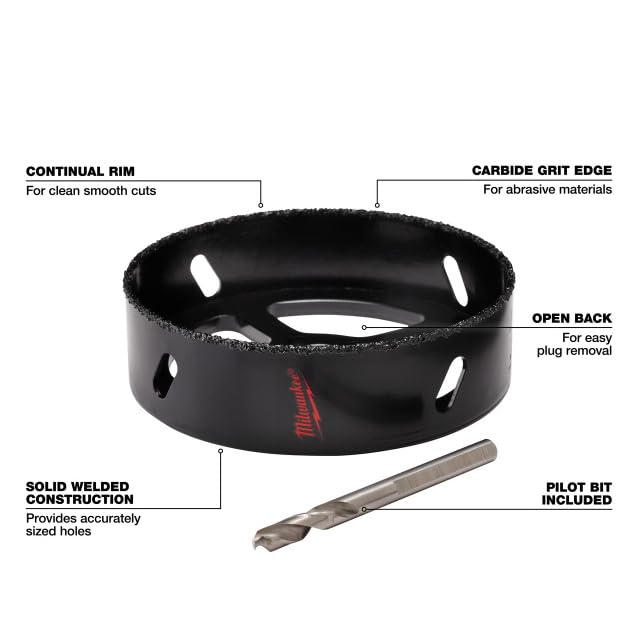 Milwaukee Electric Tool 49-56-0305 Recessed Light Hole Saw, 6-3/8" D