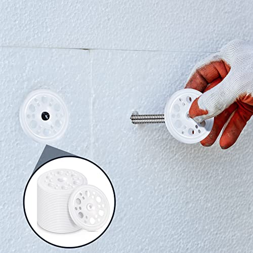 Taiyin 800 Pcs 1.77 Inch/ 45 mm Plastic Washers Foam Board Insulation