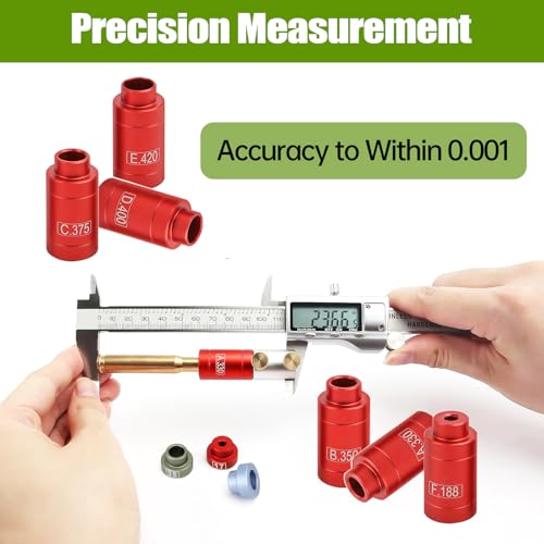 Headspace Gauge Comparator Kit【14 Inserts &6 Bushings】 with Tin Box