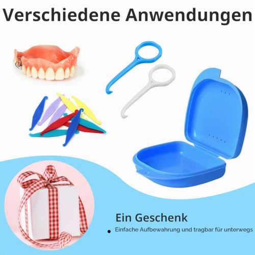 2 Pack Orthodontic Retainer Case Retainer Case Denture Cover with Ventilation Holes for Mouth Guard and Floss