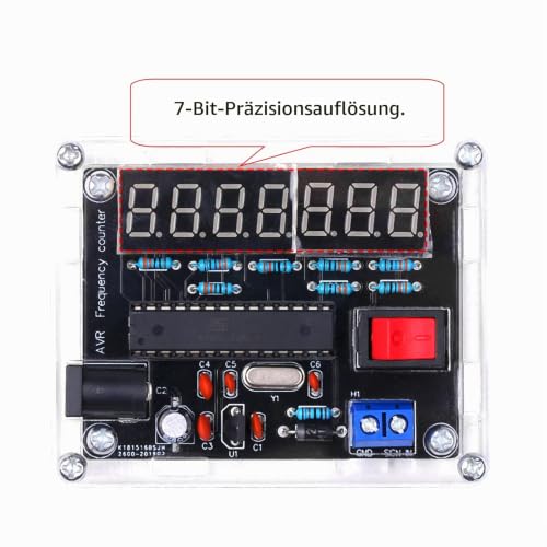 Frequency Meter Test Tool 0.45Hz-10MHz Digital Frequency Meter, Automatic Range Conversion Frequency Counter VR Frequency with Shell Cymometer DIY Kit