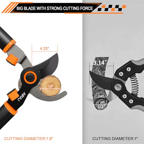 21" Bypass Loppers for Tree Trimming Heavy Duty, 2" Cut Tree Branch Cutter 21''