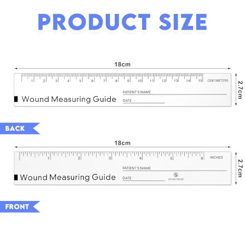1000 Pcs Wound Measuring Ruler 6" Disposable Paper Tape Measure 1000