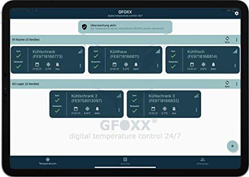 Bluetooth Data Logger Thermometer - 380 Days Running Time, 0°C to +60°C - Automatic Temperature Lists - HACCP Compliant - Digital Hygiene Documentation via App with Alarm Function