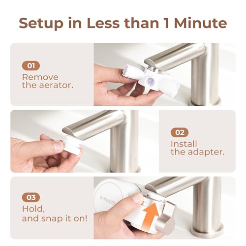 Waterdrop BFT1 Skincare Bathroom Sink Filter, Water Filter for Sink Faucet Rose Gold