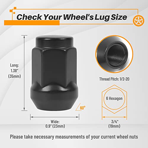 MIKKUPPA 1/2-20 Lug Nuts 4 Way Folding Lug Wrench