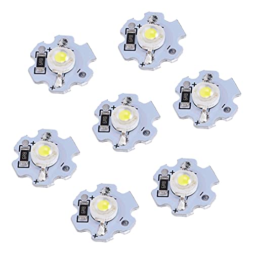 LED Lamp Beads Pack of 25 1W 200LM 5V Pure White for DIY Lighting Fixtures Torches High Performance LEDs for DIY Projects