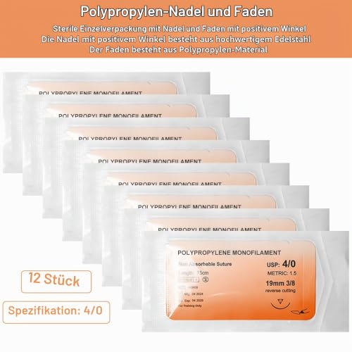 36 Pieces Suture Material Refill for Surgical Suture, Ideal Suture Exercise Thread for Students, Gift for Medical Students, Veterinary Students and Nurses