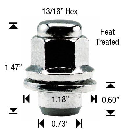 20 Pcs Mag Lug Nuts for Toyota Factory Wheels On 1/2" Studs Car Truck