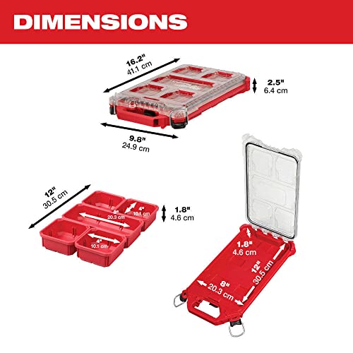 48-22-8436 for Milwaukee PACKOUT Small Parts Organizer 5 Compartment Low Profile Compact