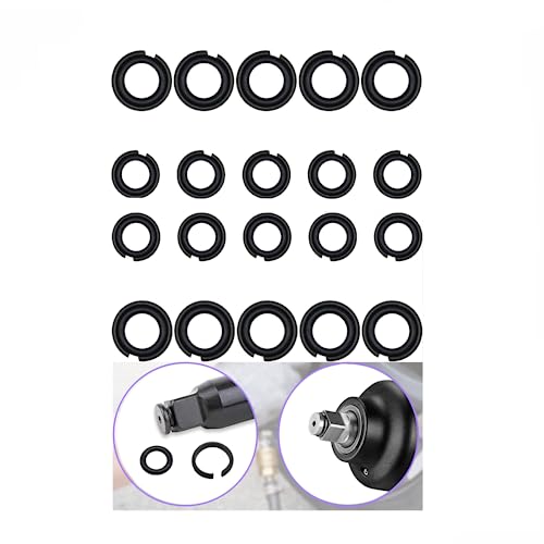 20+20 Sets 1/2" & 3/8" Impact Retaining Ring Clip Impact Friction Ring with O-Ring Fits Mmilwwaukiiii Type Impact Wrenchs, Square Drive Socket Retainer Ring