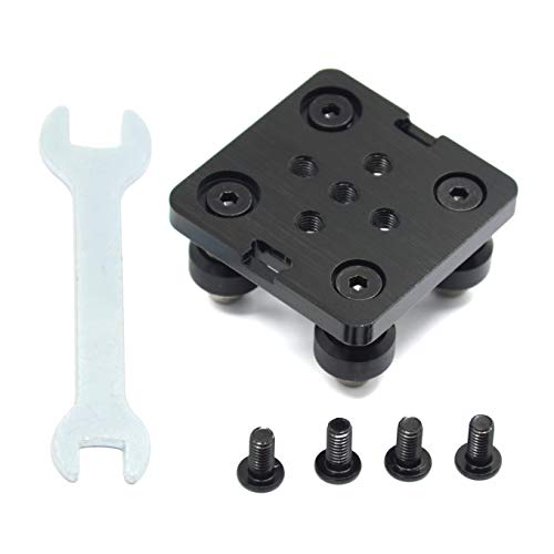 Small V-Wheel with Plate for 2020 Aluminum Profile for CNC and 3D Printer Parts Kossel Black Wheel Small Wheel