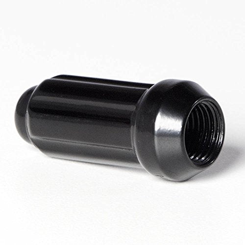 Circuit Performance 9/16" Black Closed End 6 Spline Security Acorn Lug Nuts Cone Seat Forged Steel (24 Pieces + Tool) 24 Lug Nuts