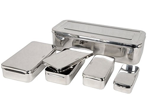 GIMA 5868 stainless steel box, 20 cm x 10 cm x 6 cm