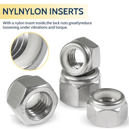 70 Pack 5/16"-18 Inch Lock Nuts & Vifmy 70 Pack 5/16"-18 Inch Lock Nuts