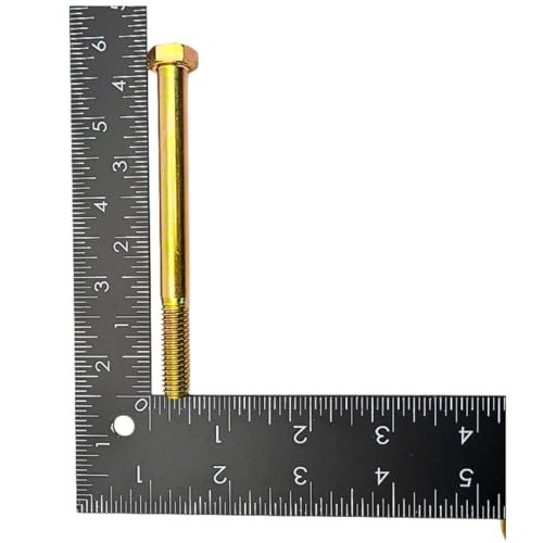 3/8"-16 x 4 Grade 8 Bolts (10-Pack) – Heavy-Duty Hex Bolts Includes Flat Washers & Nylon Lock Nuts – High-Strength SAE Anti-Vibration 4.0" Coarse Bolts for Automotive, Machinery & Construction 3/8" x 4" Nylon Lock Nut 10