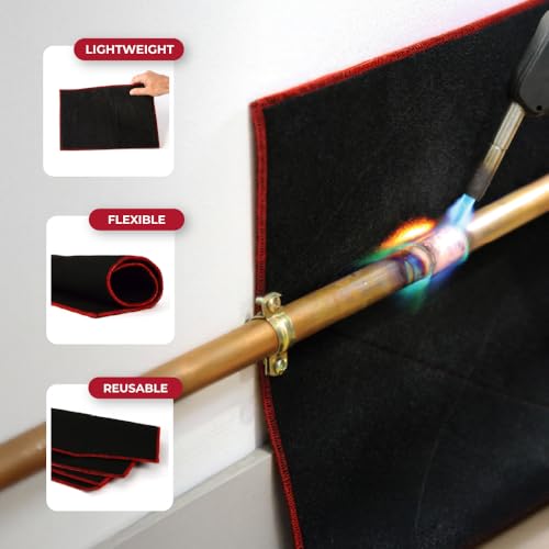 Plumbers Soldering Blanket 1400°C Torch Protection 50x35 cm