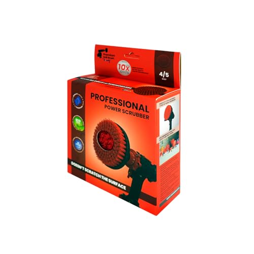 Premium Drill Brush, Stiff 2in1 15cm, Red, Outdoor and Garden