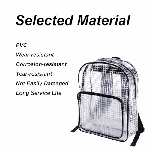 Anti-static Clear PVC Backpack Transparent Cleanroom Tool Bag for Work and Travel