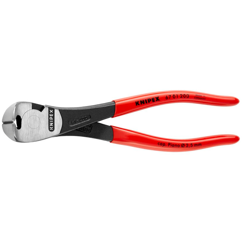 KNIPEX - 67 01 200 Tools - High Leverage End Cutting Nippers (6701200) Red 8-Inch Classic