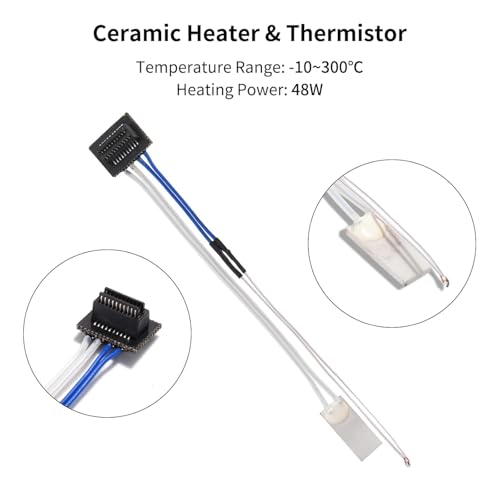 Ceramic Heater and Thermistor for Bambu Lab P1 Series 3D Printer (2pcs)