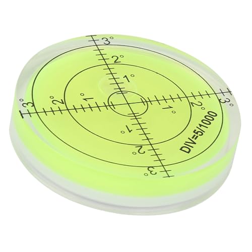 Round Level with 60mm Diameter and Crystal Clear Scale, Easy Direction Detection, Diameter Measuring Tool for Scale Calibration